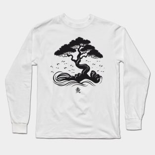 Bonsai Heritage: A Minimalist Expression Long Sleeve T-Shirt